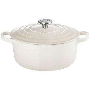 Le Creuset Signature Rund St�bejernsgryde 22 cm/3,3 L, Meringue