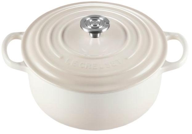 Le Creuset Signature Rund St�bejernsgryde 22 cm/3,3 L, Meringue
