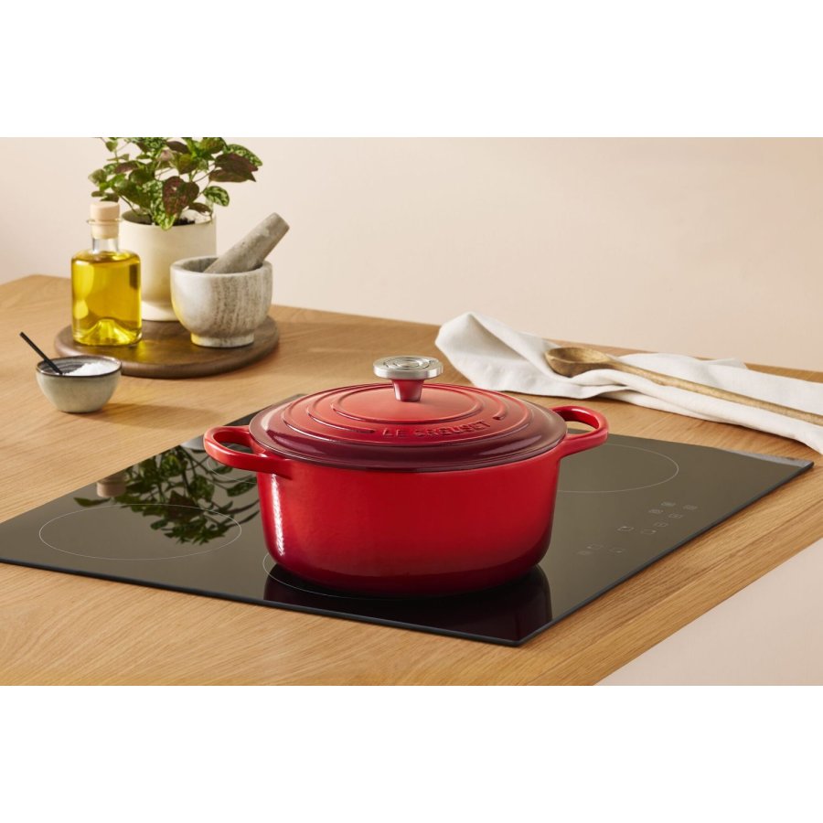 Le Creuset Signature Rund St�bejernsgryde 24 cm/4,2 L, Cerise
