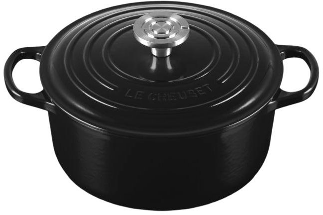 Le Creuset Signature Rund St�bejernsgryde 24 cm/4,2 L, Black