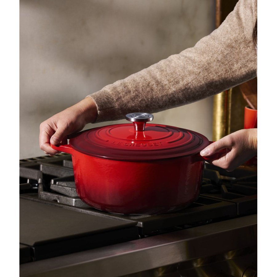 Le Creuset Signature Rund St�bejernsgryde 26 cm/5,3 L, Cerise