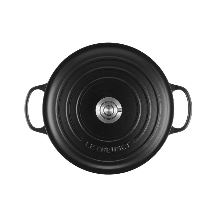 Le Creuset Signature Rund St�bejernsgryde 28 cm/6,7 L, Matte Black