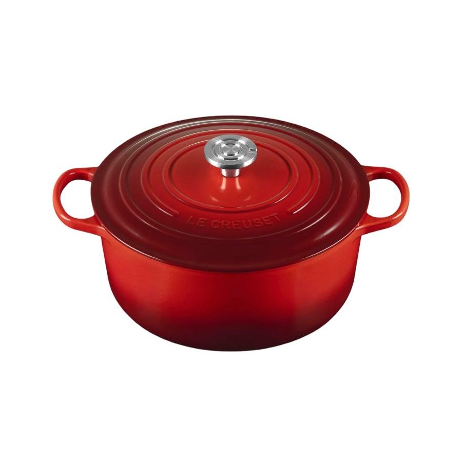 Le Creuset Signature Rund St�bejernsgryde 28 cm/6,7 L, Cerise