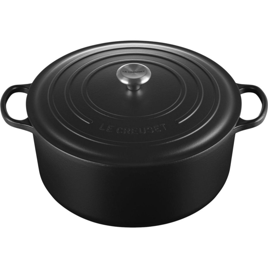 Le Creuset Signature Rund Stbejernsgryde 34 cm/12 L, Mat Sort