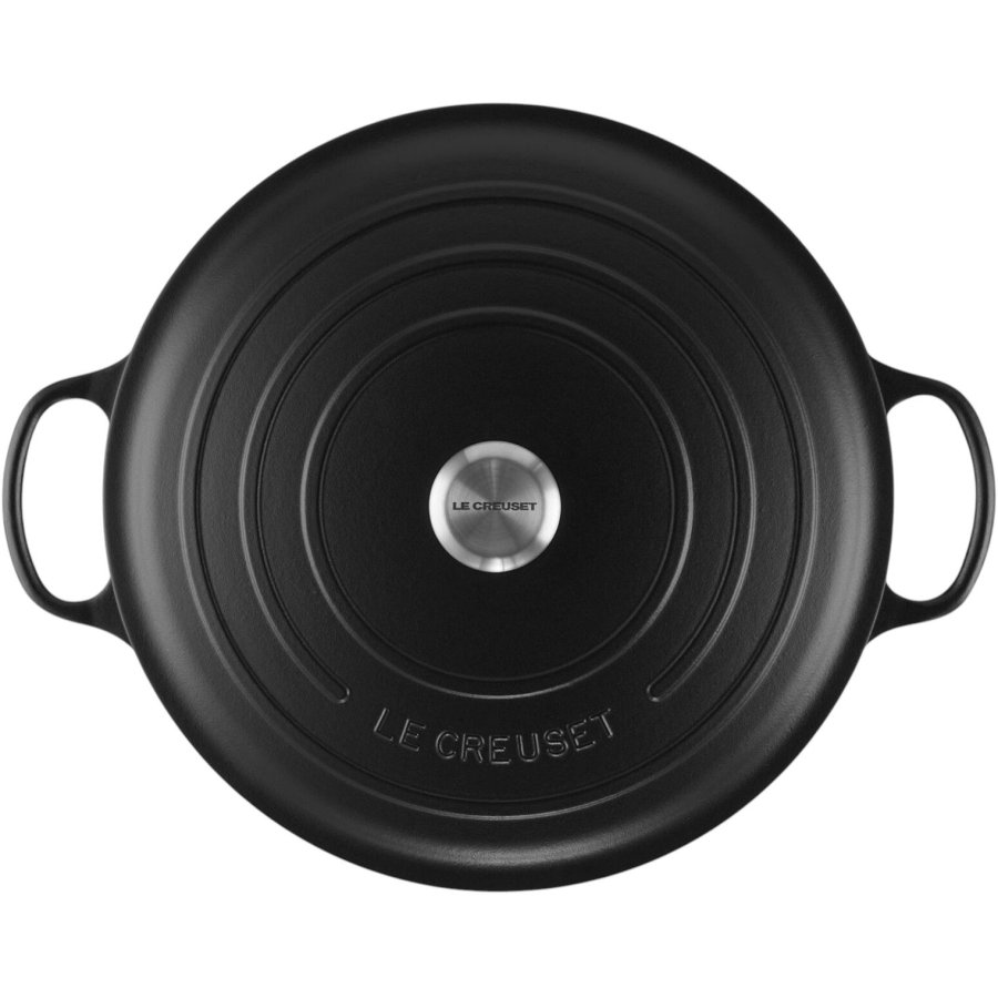 Le Creuset Signature Rund Stbejernsgryde 34 cm/12 L, Mat Sort