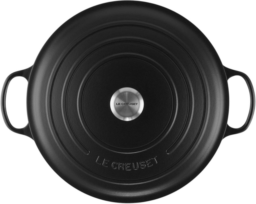 Le Creuset Signature Rund Stbejernsgryde 34 cm/12 L, Mat Sort