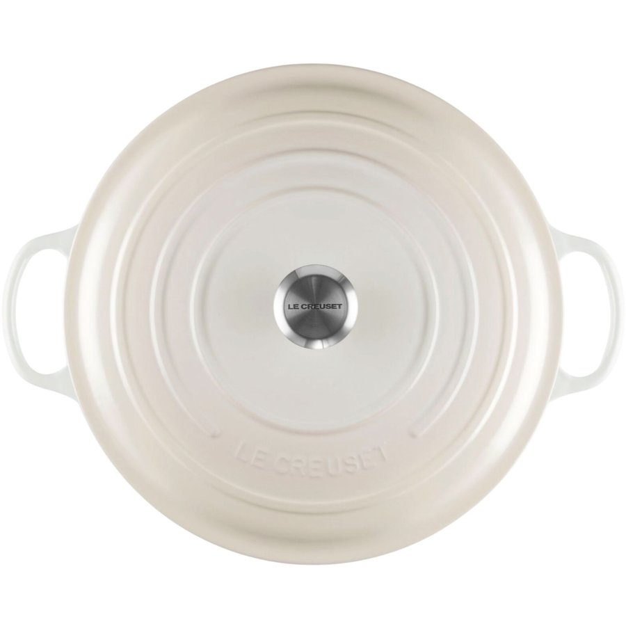 Le Creuset Signature Rund Stbejernsgryde 34 cm/12 L, Meringue