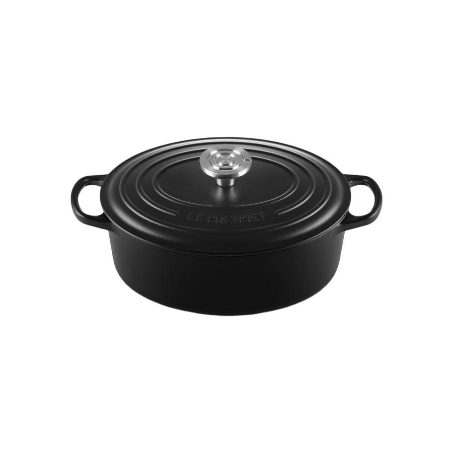 Le Creuset Signature Oval St�bejernsgryde 27 cm/4,1 L, Matte Black