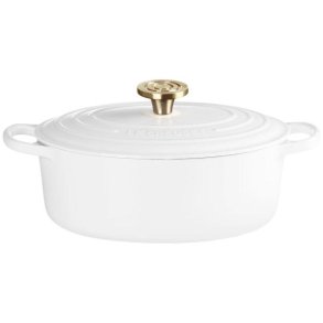 Le Creuset Signature Oval St�bejernsgryde 27 cm/4,1 L, White