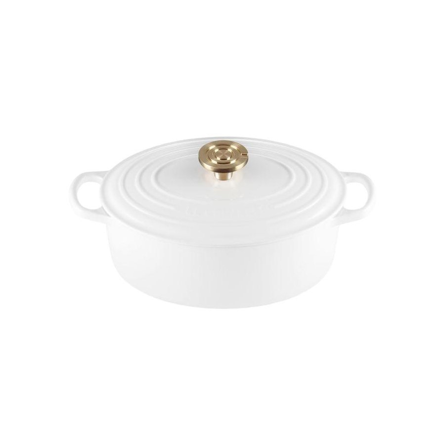 Le Creuset Signature Oval St�bejernsgryde 27 cm/4,1 L, White