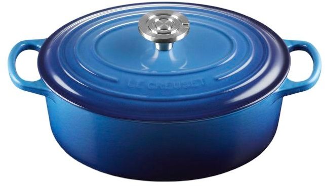 Le Creuset Signature Oval St�bejernsgryde 27 cm/4,1 L, Azure