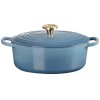 Le Creuset Signature Oval St�bejernsgryde 27 cm/4,1 L, Chambray