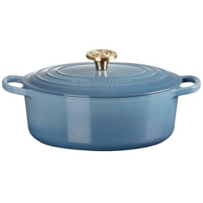 Le Creuset Signature Oval St�bejernsgryde 27 cm/4,1 L, Chambray