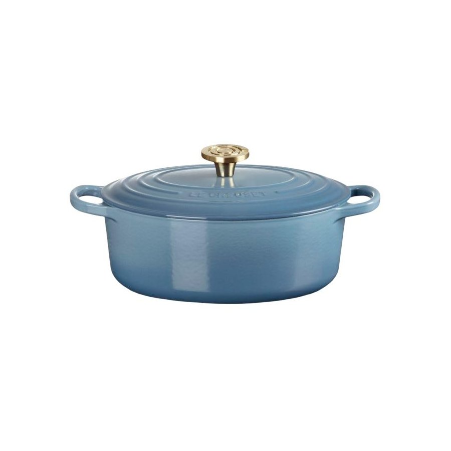 Le Creuset Signature Oval St�bejernsgryde 27 cm/4,1 L, Chambray
