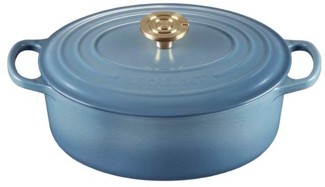 Le Creuset Signature Oval St�bejernsgryde 27 cm/4,1 L, Chambray