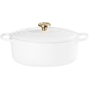 Le Creuset Signature Oval St�bejernsgryde 31 cm/6,3 L, White
