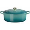 Le Creuset Signature Oval St�bejernsgryde 31 cm/6,3 L, Bleu Riviera