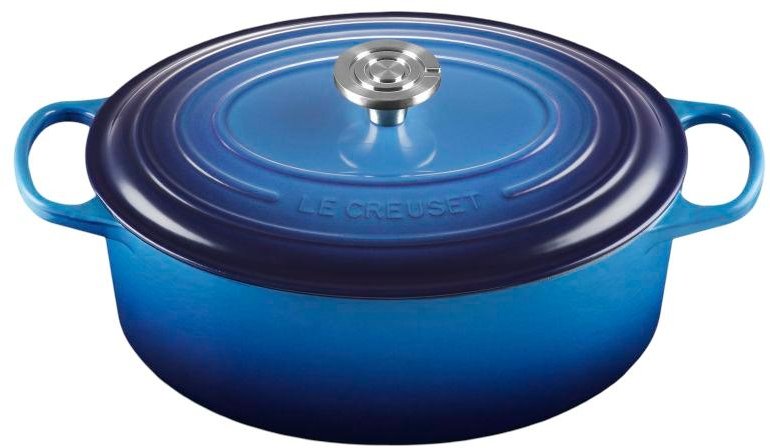 Le Creuset Signature Oval St�bejernsgryde 31 cm/6,3 L, Azure
