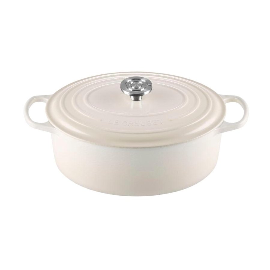Le Creuset Signature Oval St�bejernsgryde 31 cm/6,3 L, Meringue