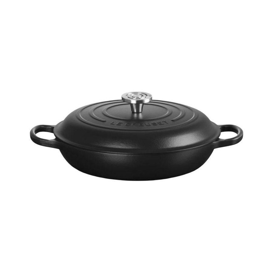 Le Creuset Classic Buffetgryde m. Glasl�g 30 cm/3,5 L, Matte Black