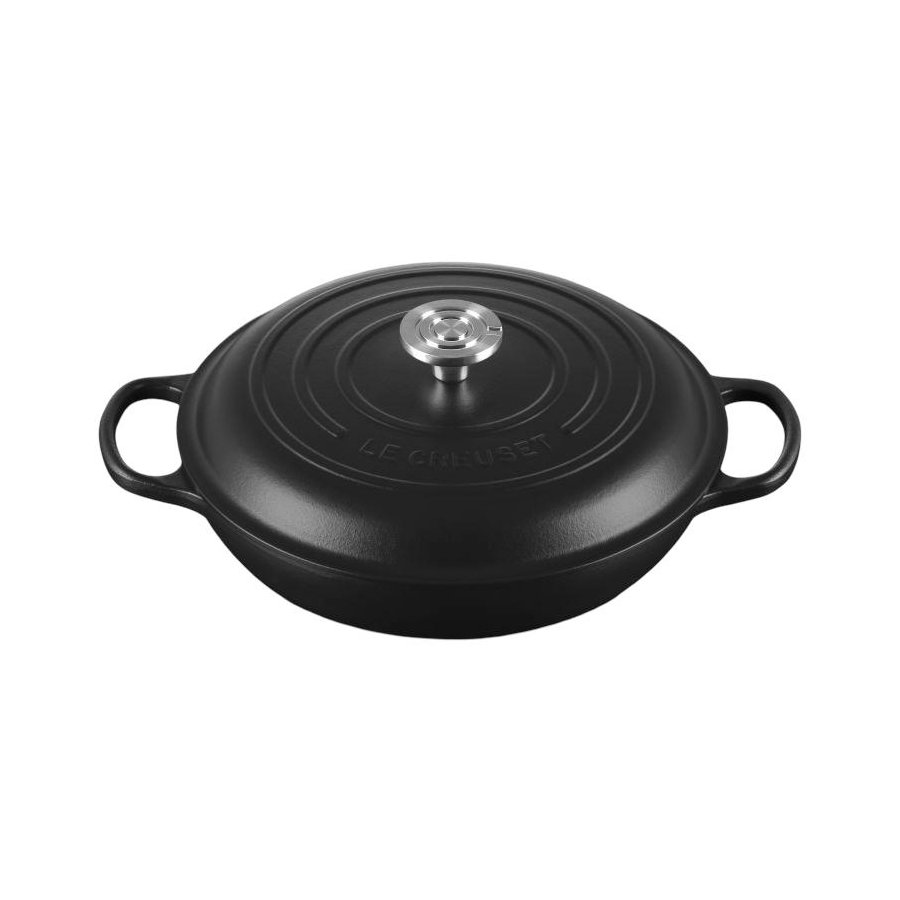Le Creuset Classic Buffetgryde m. Glasl�g 30 cm/3,5 L, Matte Black