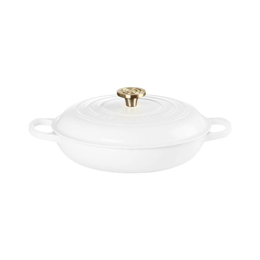 Le Creuset Classic Buffetgryde m. Glasl�g 30 cm/3,5 L, White