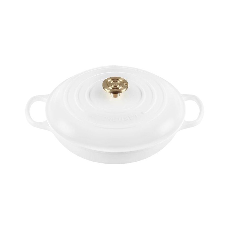 Le Creuset Classic Buffetgryde m. Glasl�g 30 cm/3,5 L, White
