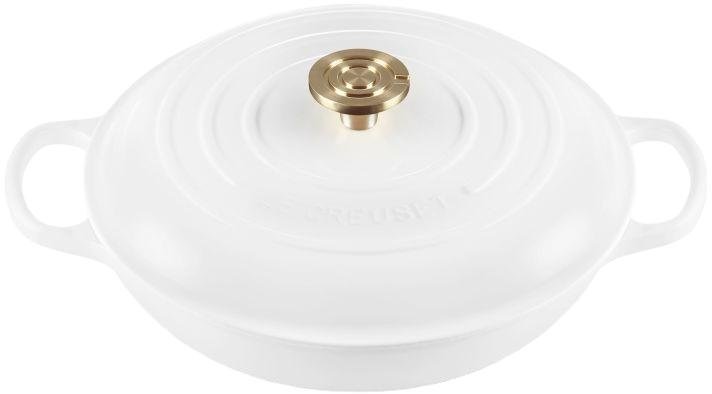 Le Creuset Classic Buffetgryde m. Glasl�g 30 cm/3,5 L, White