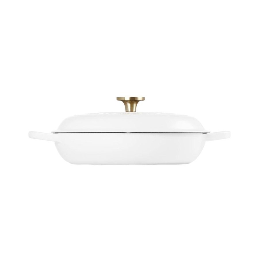 Le Creuset Classic Buffetgryde m. Glasl�g 30 cm/3,5 L, White