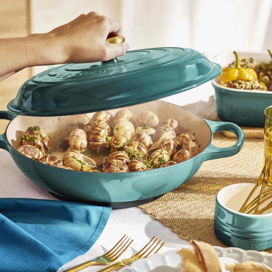 Le Creuset Signature Buffetgryde 30 cm/3,5 L, Bleu Riviera