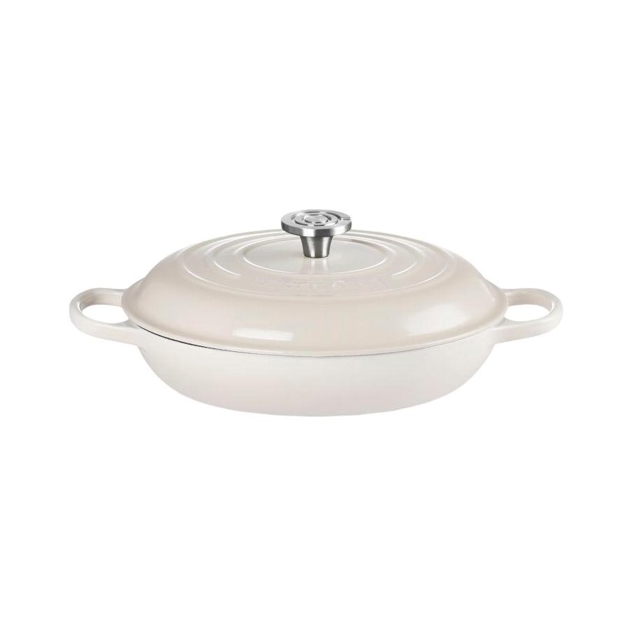 Le Creuset Classic Buffetgryde m. Glasl�g 30 cm/3,5 L, Meringue