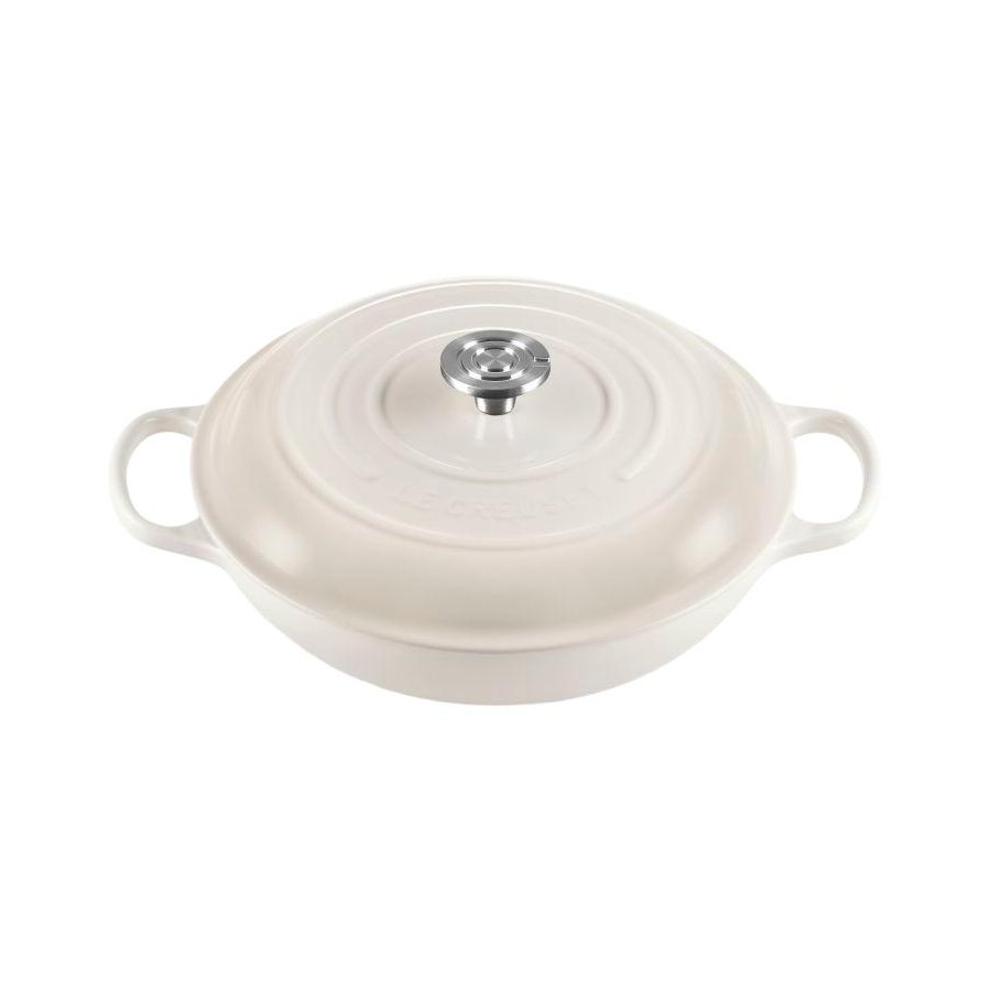 Le Creuset Classic Buffetgryde m. Glasl�g 30 cm/3,5 L, Meringue