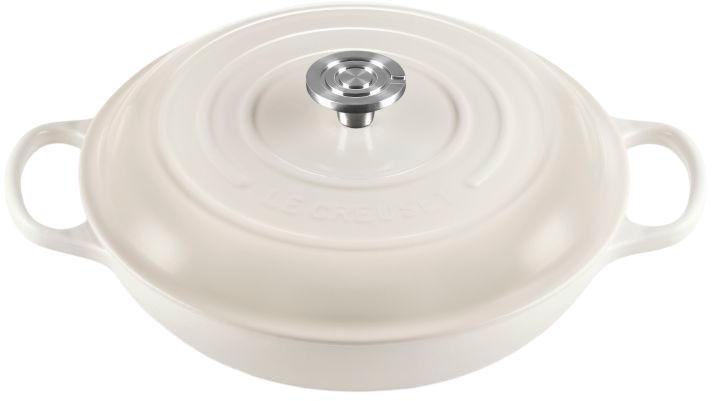 Le Creuset Classic Buffetgryde m. Glasl�g 30 cm/3,5 L, Meringue