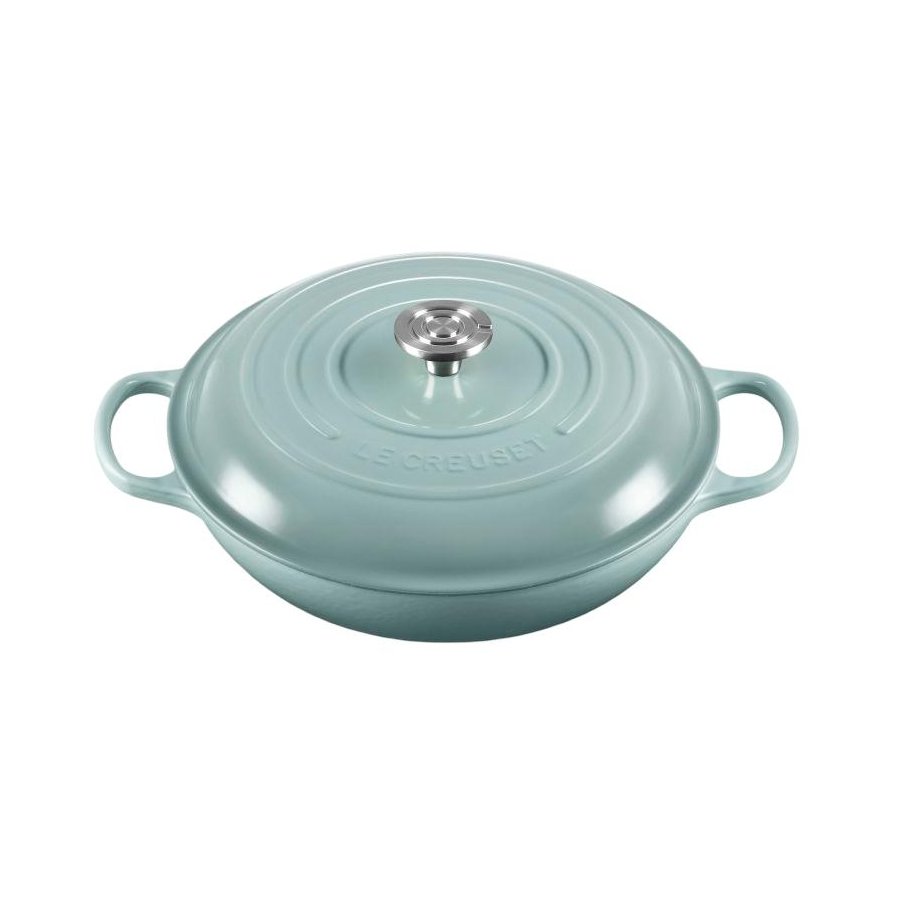 Le Creuset Classic Buffetgryde m. Glasl�g 30 cm/3,5 L, Sea Salt