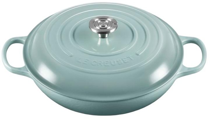 Le Creuset Classic Buffetgryde m. Glasl�g 30 cm/3,5 L, Sea Salt