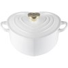 Le Creuset Heart Signature St�bejernsbuffetgryde m. Hjerteformet Knop 20 cm, White