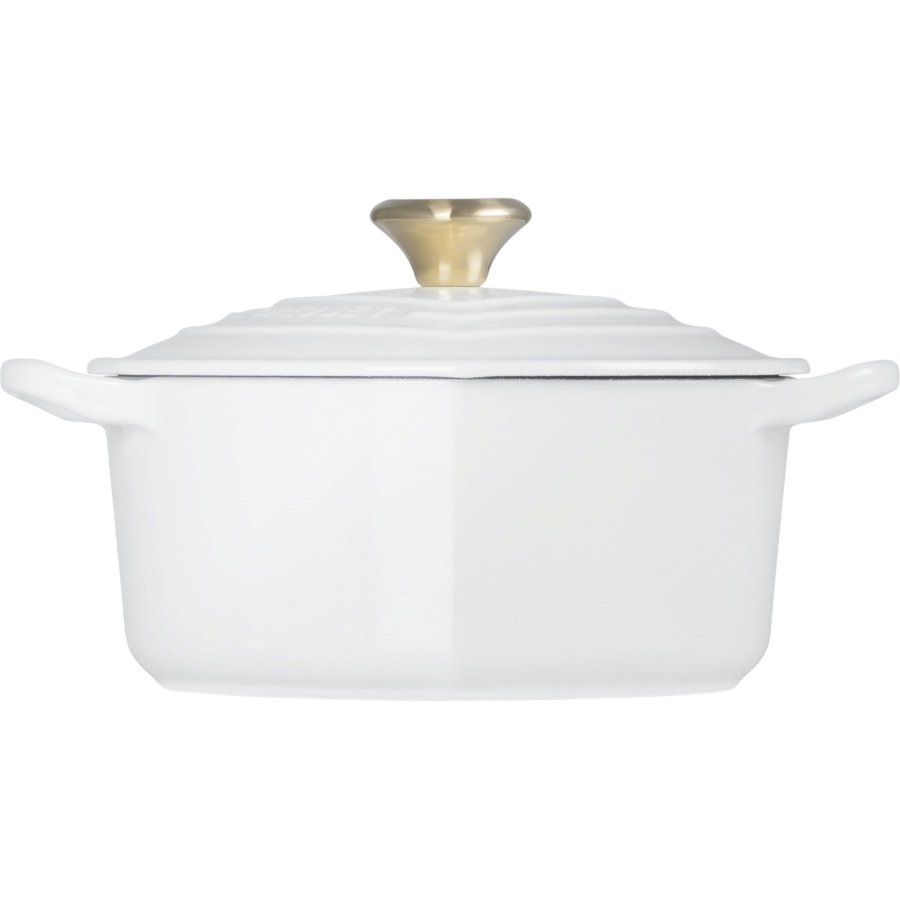 Le Creuset Heart Signature St�bejernsbuffetgryde m. Hjerteformet Knop 20 cm, White