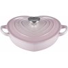 Le Creuset Heart Signature St�bejernsbuffetgryde m. Hjerteformet Knop 20 cm, Shell Pink