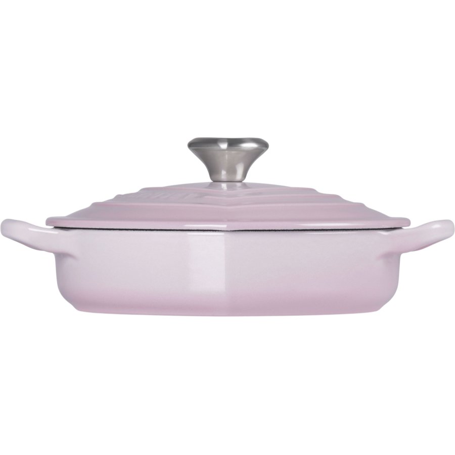 Le Creuset Heart Signature St�bejernsbuffetgryde m. Hjerteformet Knop 20 cm, Shell Pink