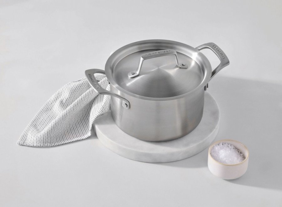 Le Creuset Essential 3-Ply Gryde m. L�g 18 cm