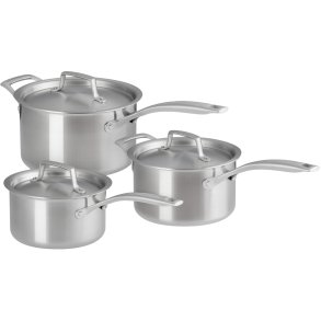 Le Creuset Essentials 3-Ply Grydest 3 stk, Rustfrit Stl