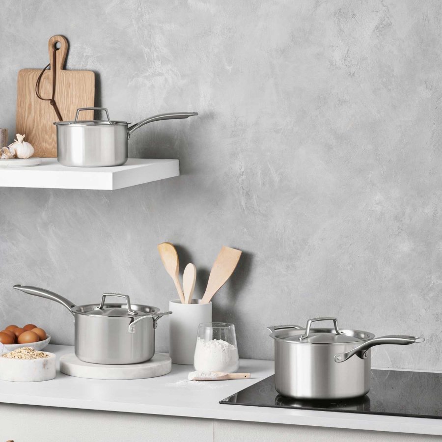 Le Creuset Essentials 3-Ply Grydest 3 stk, Rustfrit Stl