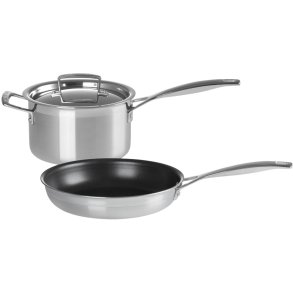 Le Creuset 3-Ply Classic Stegepande- og Grydest 2 Dele, Stl