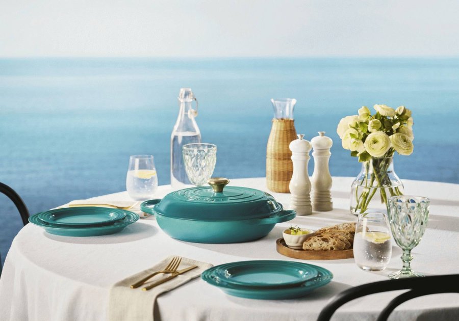 Le Creuset Coupe Tallerken 22 cm, Bleu Riviera