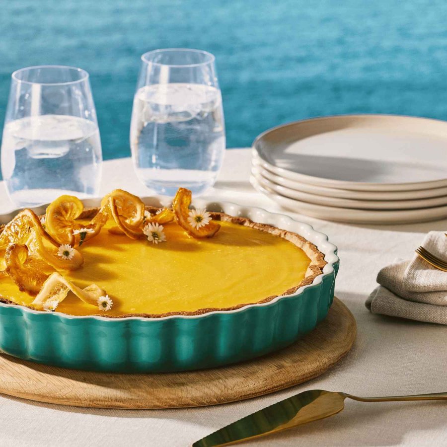 Le Creuset Heritage T�rtefad 28 cm, Bleu Riviera