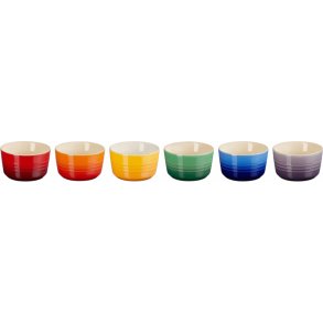 Le Creuset Rainbow Mini Ramekiner 6 stk. 9,3 cm, Multi