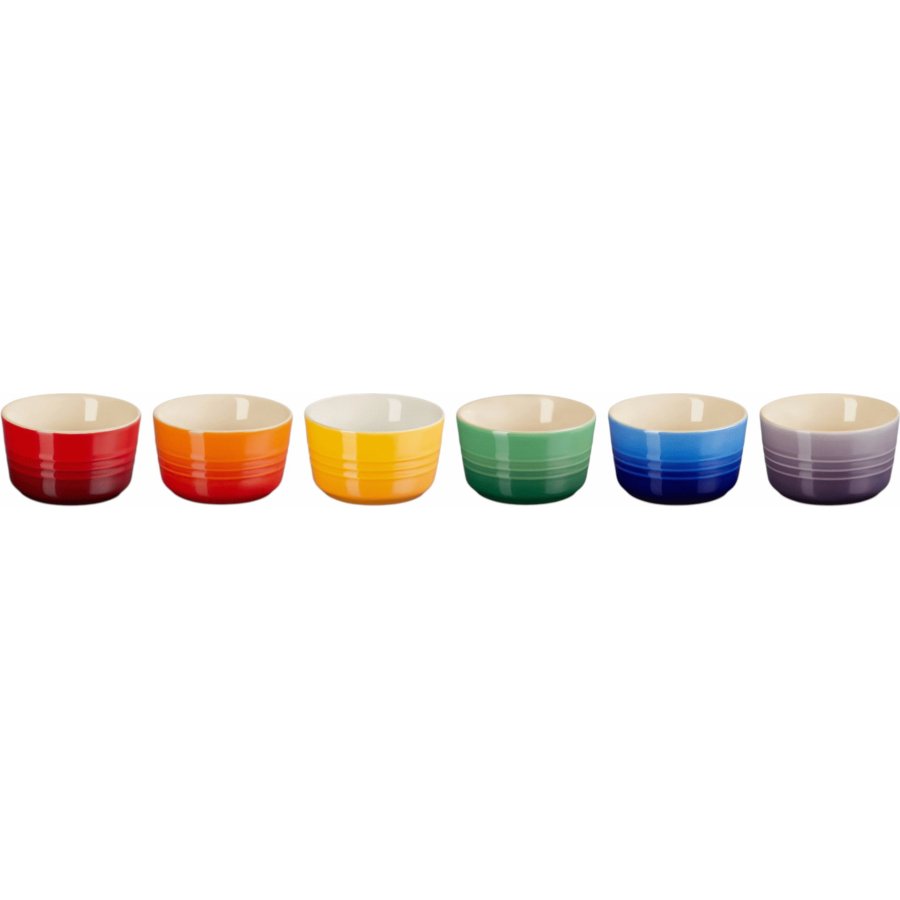 Le Creuset Rainbow Mini Ramekiner 6 stk. 9,3 cm, Multi