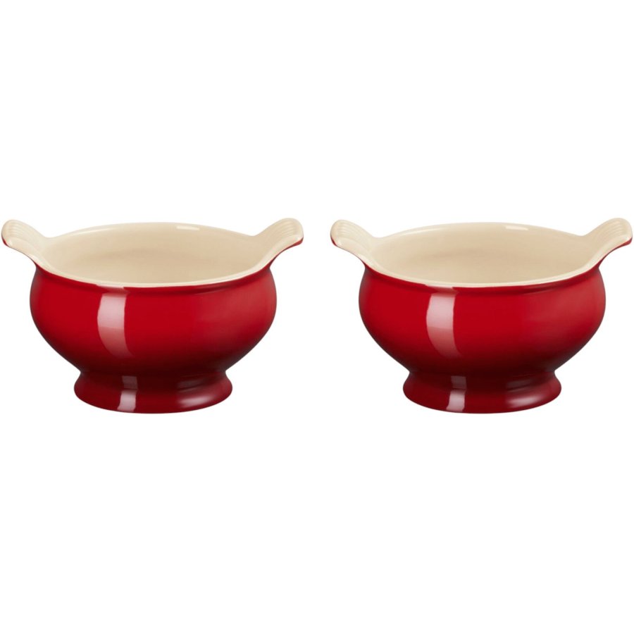 Le Creuset Heritage Suppeskl 2 stk. 11 cm, Cerise