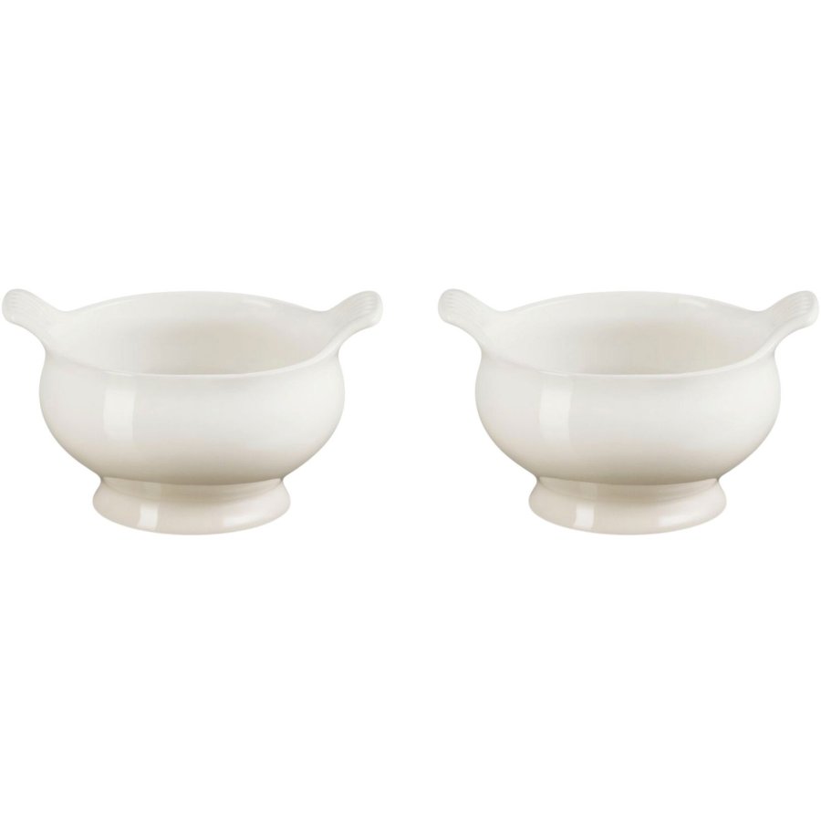 Le Creuset Heritage Suppeskl 2 stk. 11 cm, Meringue