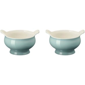 Le Creuset Heritage Suppeskl 2 stk. 11 cm, Sea Salt